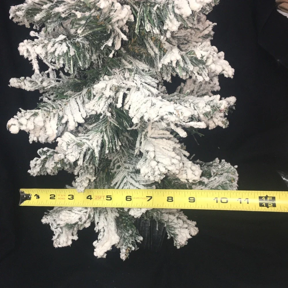 Vintage Flocked Green Artificial Christmas Tree  25